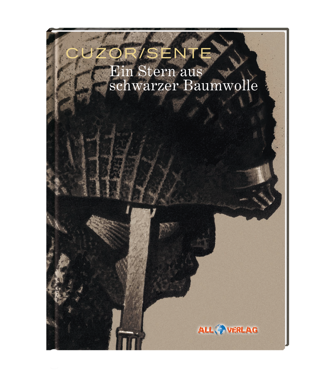 Stern aus schwarzer Baumwolle
