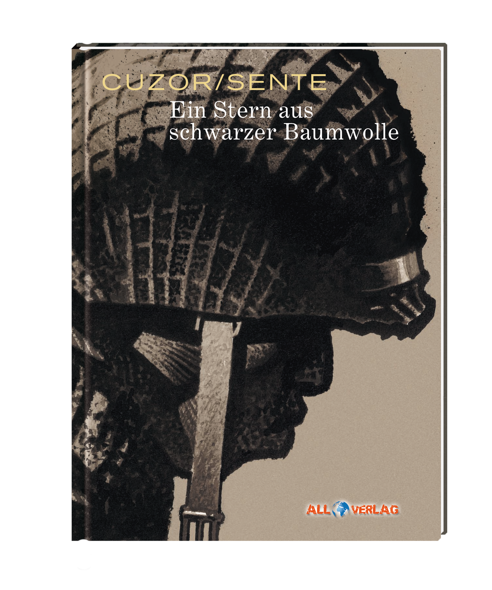 Stern aus schwarzer Baumwolle